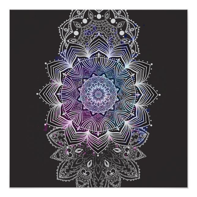 Floral Mandala Poster (Front)