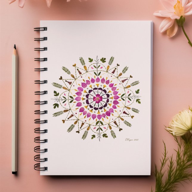 Floral Mandala Pressed Flower Artwork By S. Frigui Planner (Creator Uploaded)