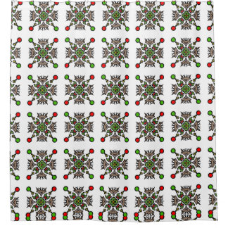 Floral Mandala Seamless Pattern Shower Curtain
