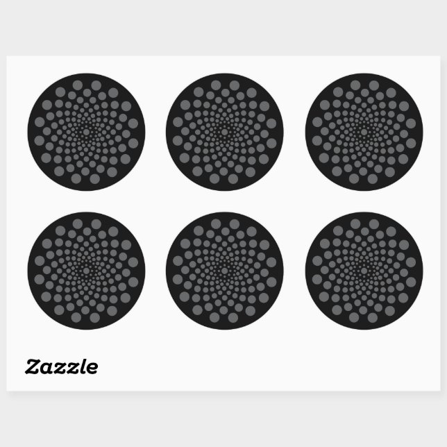 Floral Mandala Template Classic Round Sticker (Sheet)