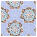 Floral Mandala Tile in Light Blue Fabric