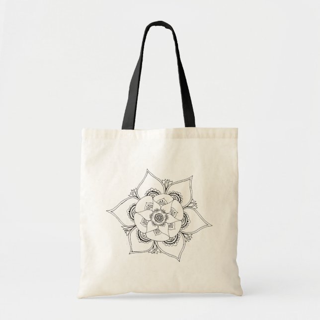 Floral Mandala Tote Bag (Front)