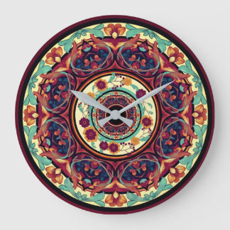 Floral Mandala Wall Clock