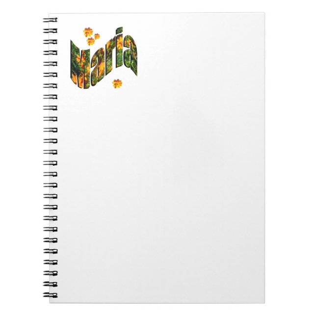Floral Maria Name, Notebook (Front)