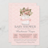 Floral Mason Jar Baby Shower Invitation (Front/Back)