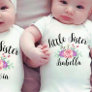 Floral Matching little sis  Baby Bodysuit
