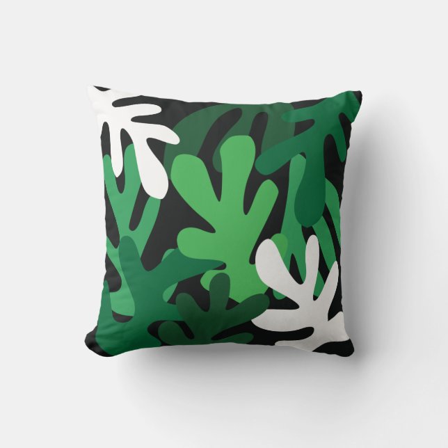 Floral Matisse Throw Pillow (Front)