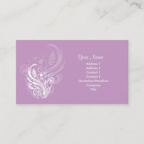 Floral mauve Business card