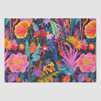 Floral Maximalism Bright Flower Tissue Paper