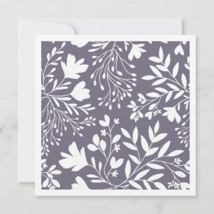 Floral Meadow Dreams Botanical Silhouettes Lav Note Card