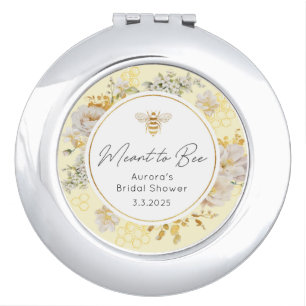 Floral meant to bee bridal shower compact mirror