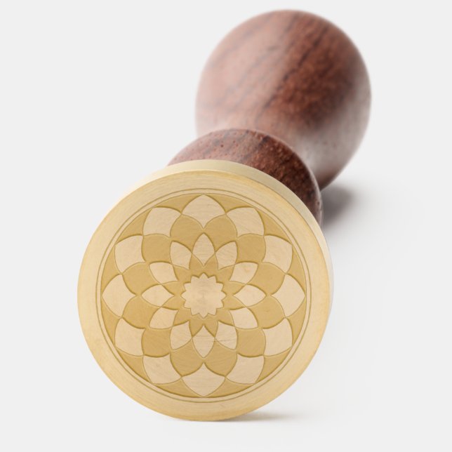 Floral medallion wax seal stamp (Front)