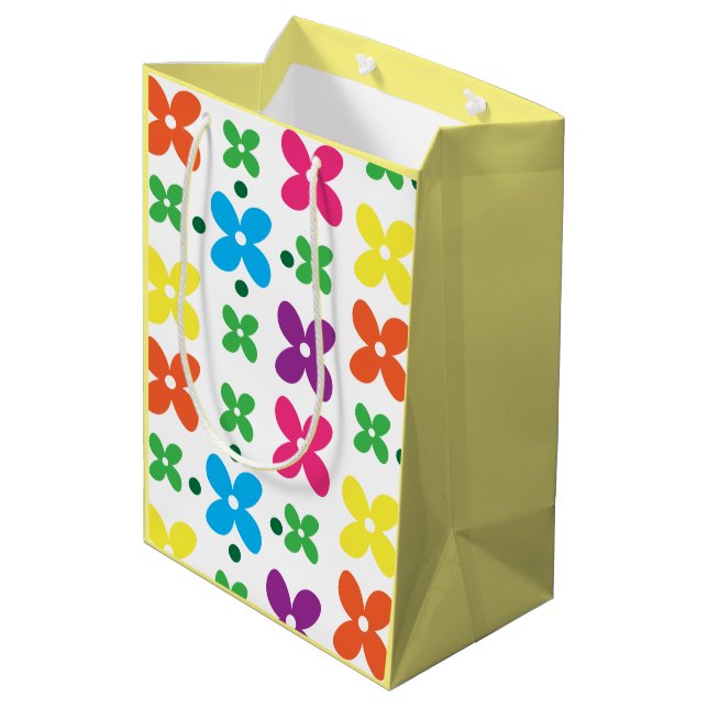 Floral Medium Gift Bag (Back Angled)