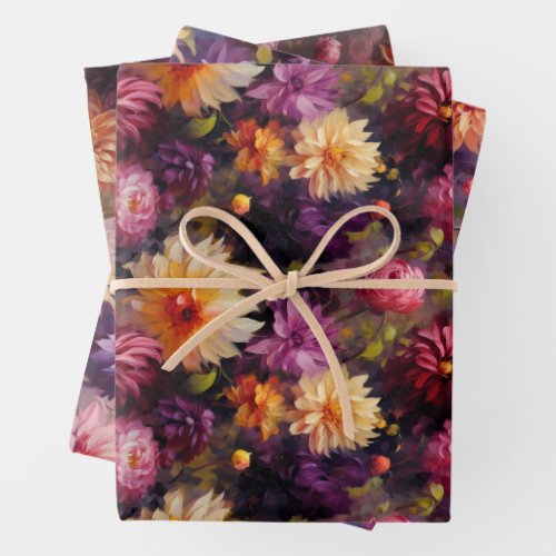 FLORAL MEDLEY DECOUPAGE WRAPPING PAPER SHEETS