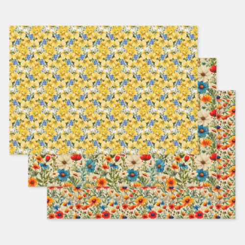 Floral Medley Wrapping Paper Sheets
