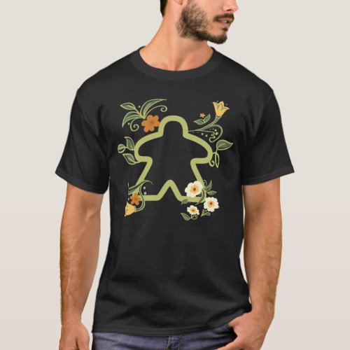 Floral Meeple Board Games T_Shirt