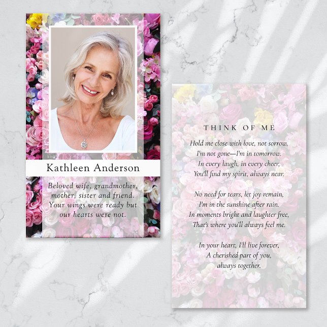 Floral Memorial Card (Creator Uploaded)