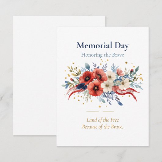 Floral Memorial Day Printable Poster (Front/Back)