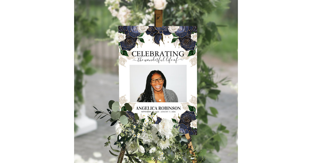 Welcome Sign Celebration of Life Funeral Sign Poster Blush Floral Memorial  Service Welcome Sign Ideas Celebration of Life Decoration Large 