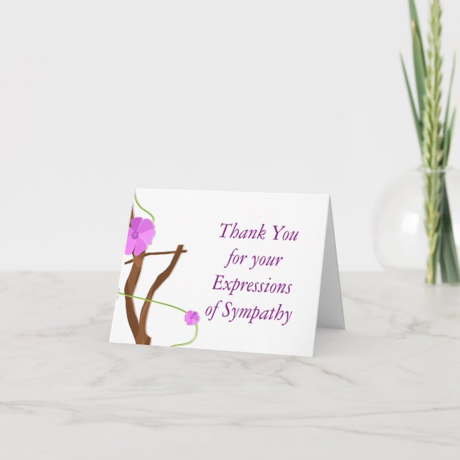 Floral Memorial Thank You for Your Sympathy (Front)