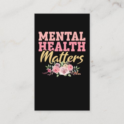 Floral Mental Health Cute Flowers Business Card