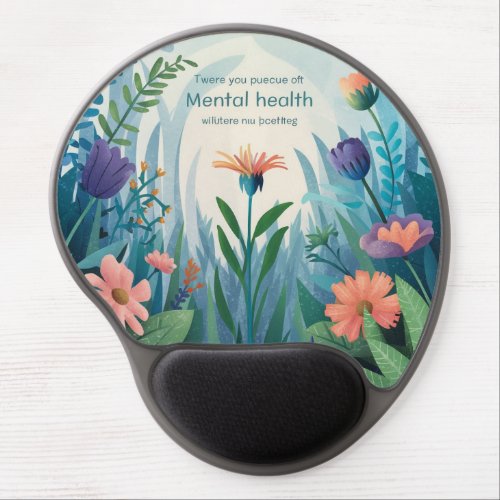 Floral Mental Health Gel Mousepad Collection