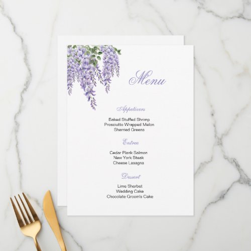 Floral Menu Card