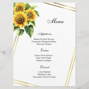Floral Menu Card