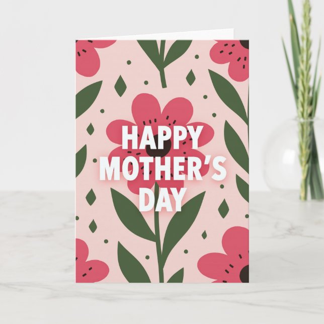 Floral Message Greeting Card (Front)