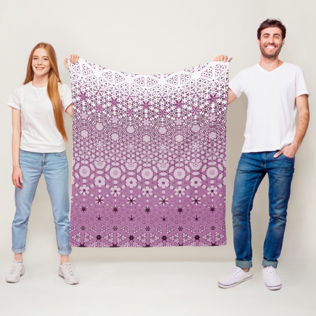 Floral Metamorphosis Pattern Fleece Blanket (In Situ)