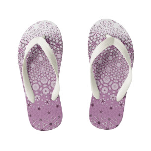 Floral Metamorphosis Pattern Kid's Flip Flops