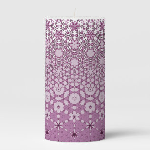 Floral Metamorphosis Pattern Pillar Candle