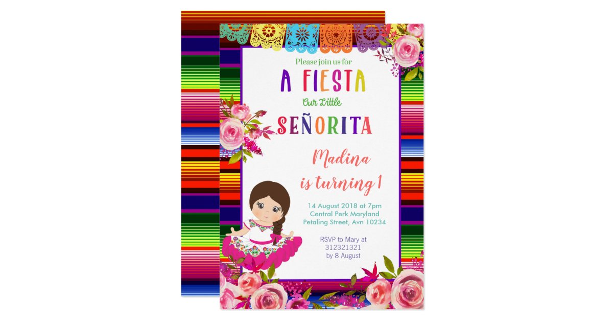 Floral Mexican birthday invitations | Zazzle.com