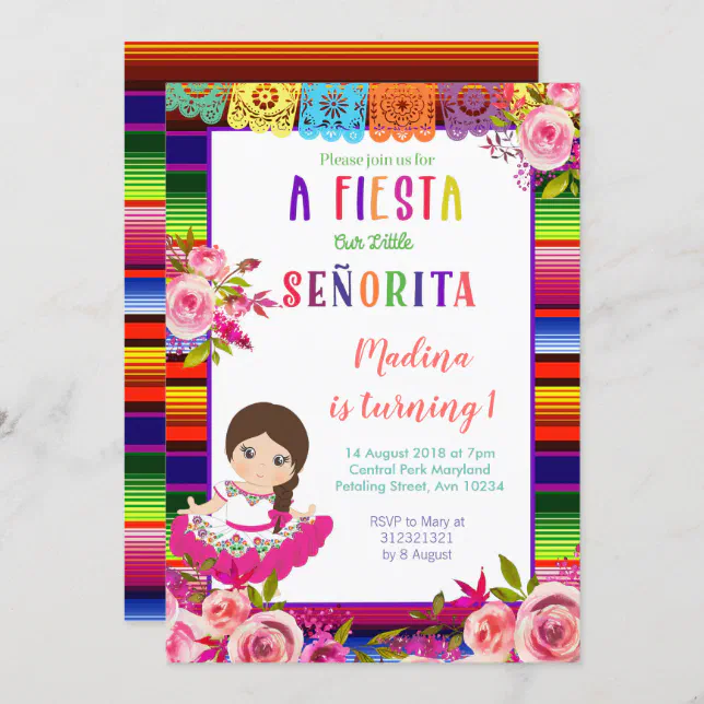 Floral Mexican birthday invitations | Zazzle