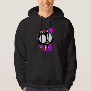 Floral Mexican Cat Day of the Dead Dia De Muertos  Hoodie