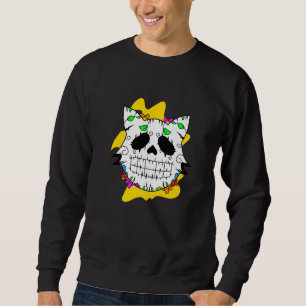 Floral Mexican Cat Day of the Dead Dia De Muertos Sweatshirt