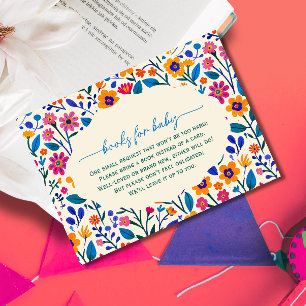 Floral Mexican fiesta books for baby Enclosure Card