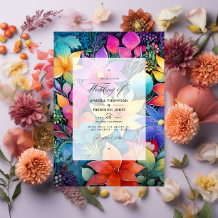 Floral Mexican Fiesta Floral Wedding Invitation