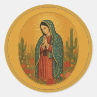 Floral Mexican Mary Guadalupe Religious