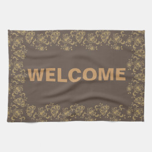 Floral Microfiber Cutting Board Kitchen Towel
