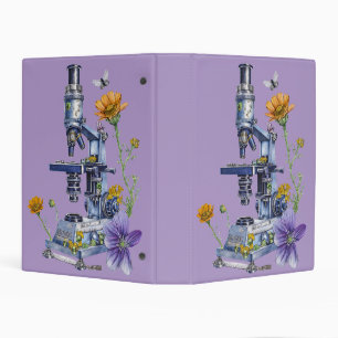 Floral Microscope Mini Binder