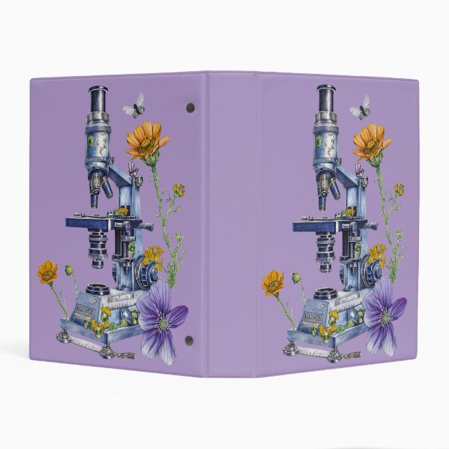 Floral Microscope Mini Binder (Background)