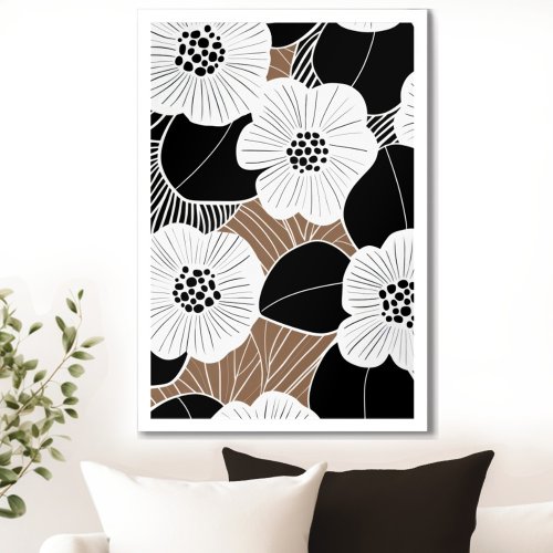 Floral Mid Century Modern Poster