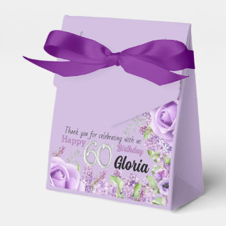 Floral milestone 60th Birthday Party  Favor Boxes