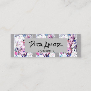 Floral Mini Business Card