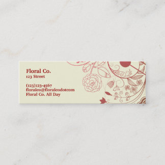 Floral Mini Business Card