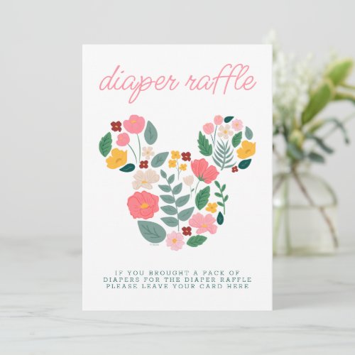 Floral Minnie Mouse Baby Shower Invitation