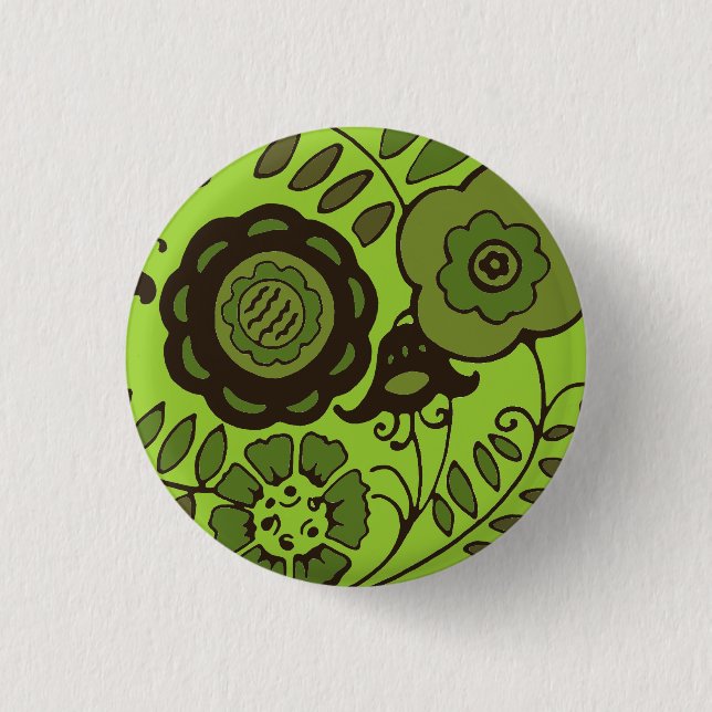 Floral Mint Button (Front)