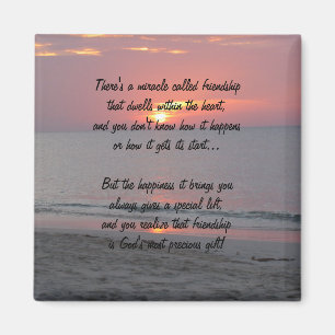 Floral Miracle Of Friendship Poem Magnet