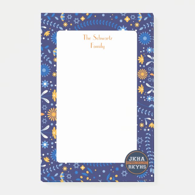 Floral Mitzvot Post-it Notes (Front)